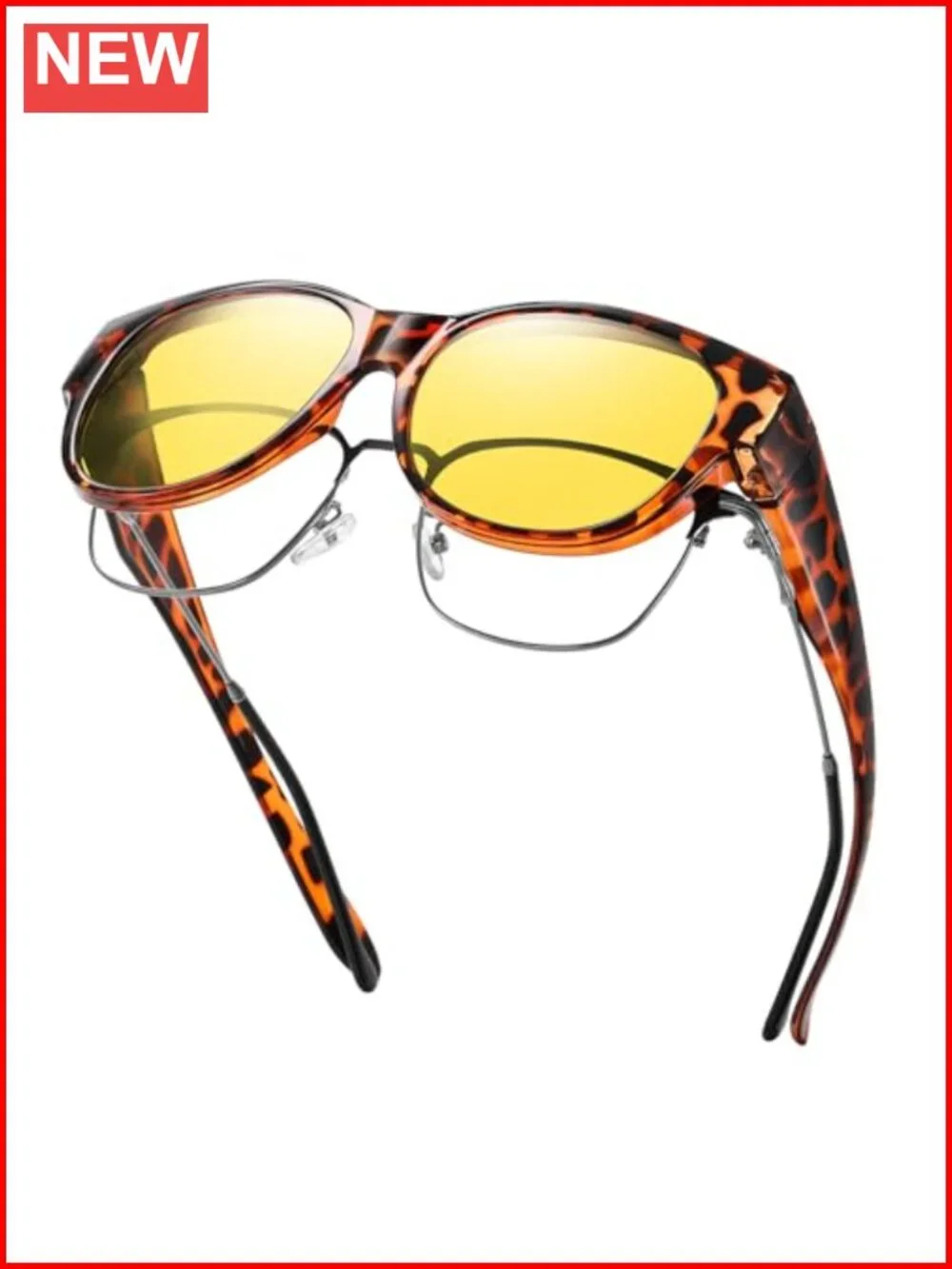 Polarized Fit Over Sunglasses HD Night Vision UV400 TR90 Oversized Unisex